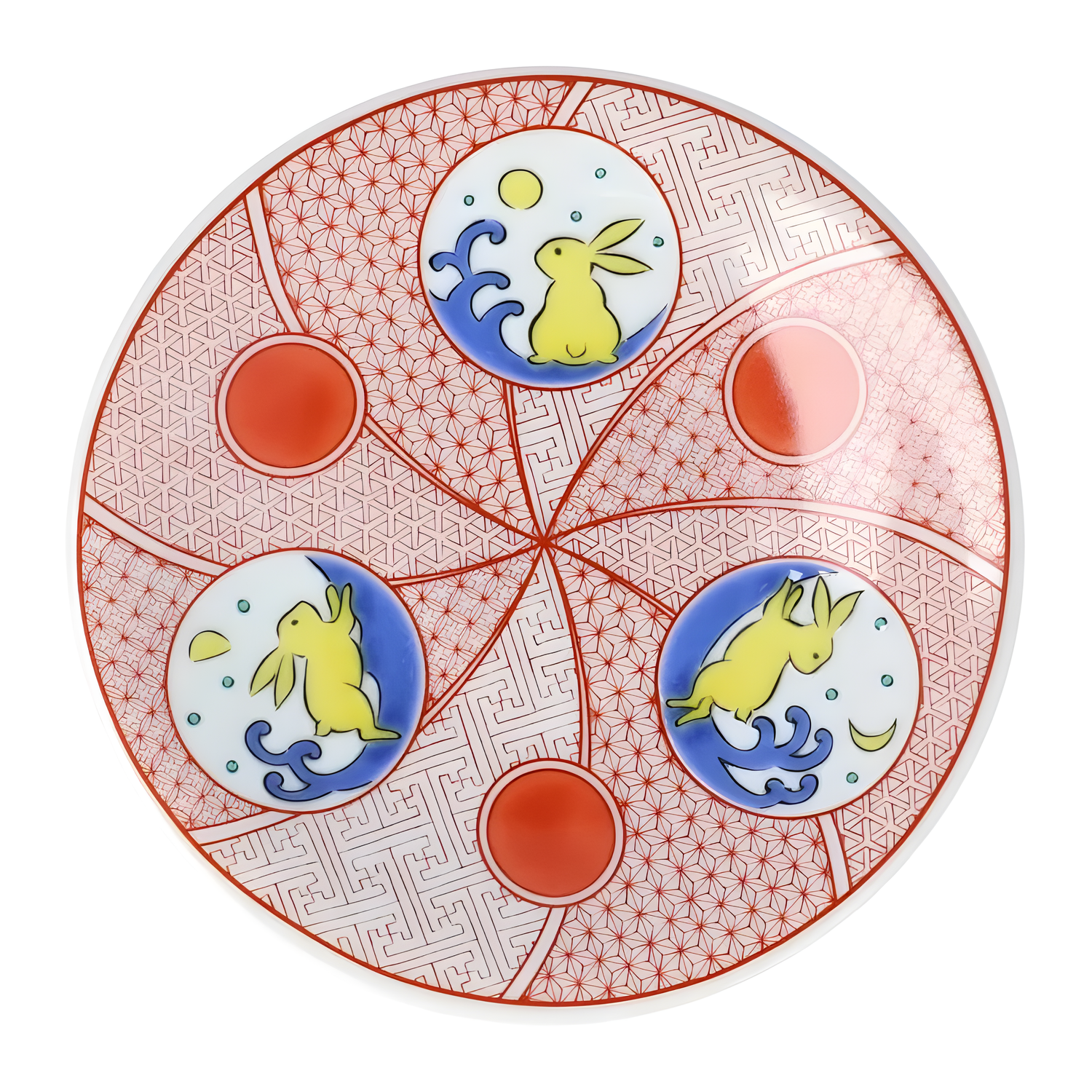 Kutani Ware Kisshō Small Plate - handmade Japanese ceramic