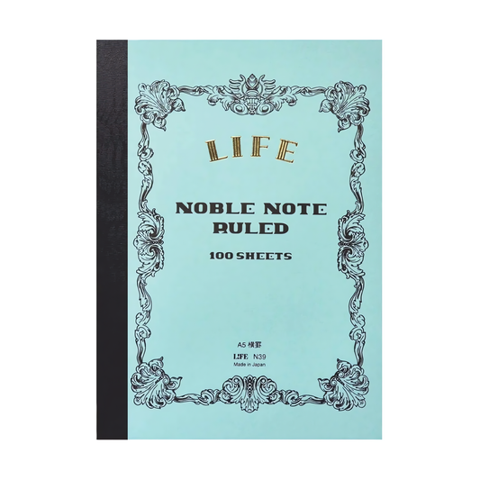 LIFE Noble Note A5 Ruled Notebook – 100 Sheets | Made in Japan