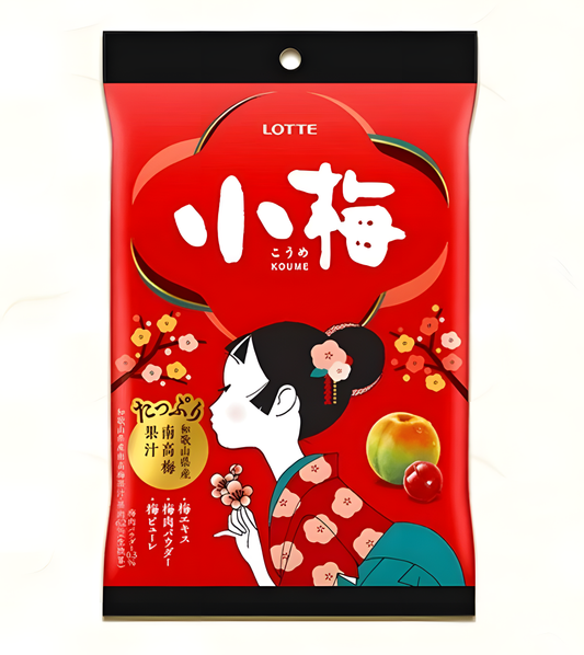 Lotte Koume Plum Candy – Made with Wakayama Nanko Ume Extract (80g) - Japanese snack