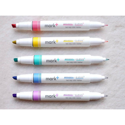 Kokuyo MARKTAS Mark+ markers used for colour-coded study notes
