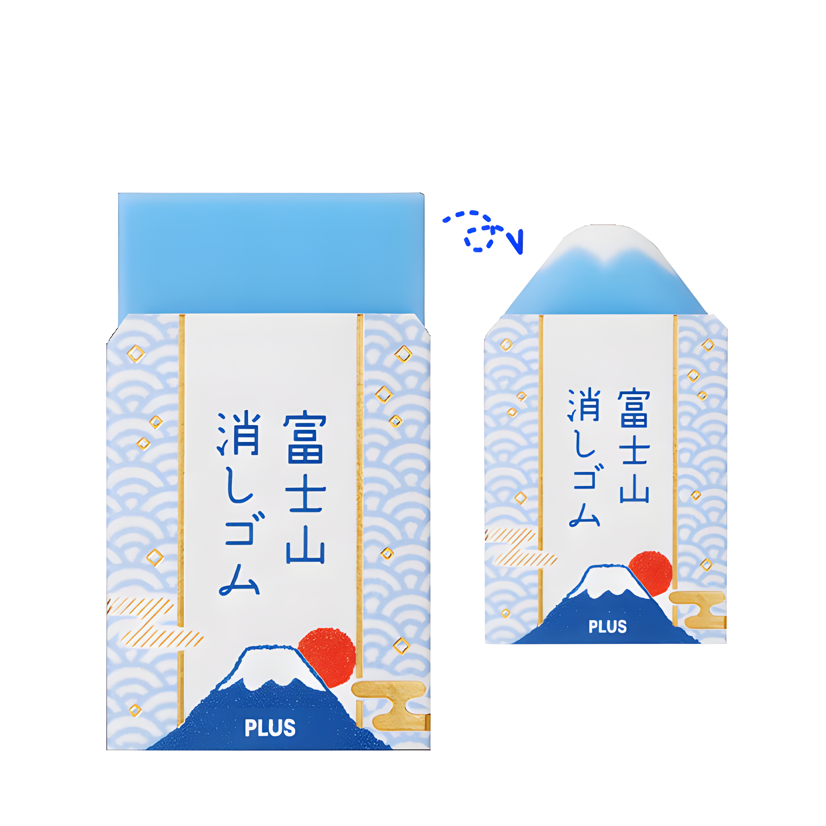 PLUS Mt. Fuji Air-In Plastic Eraser | Japanese Design