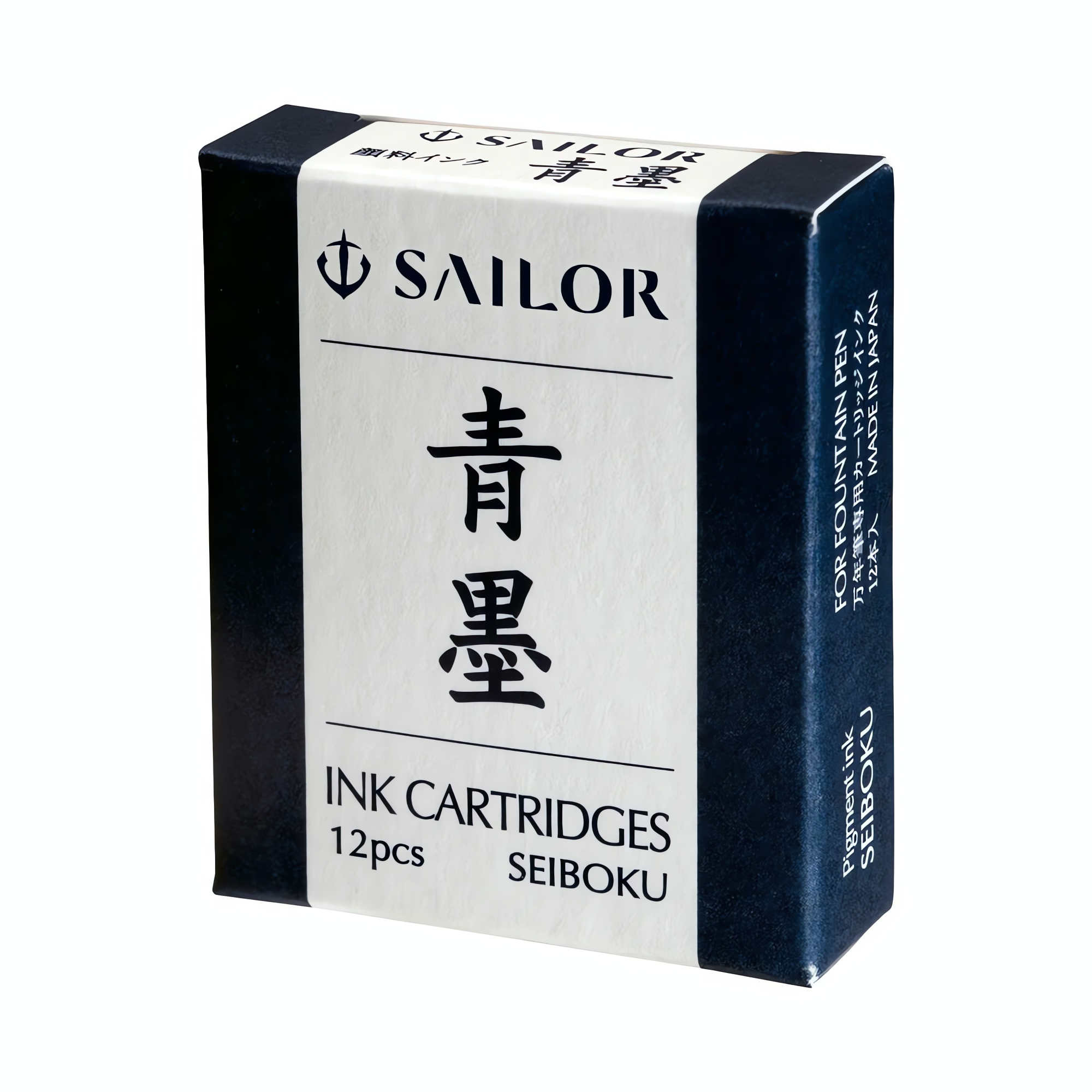 Sailor “Seiboku” Fountain Pen Ink Cartridges | Blue-Black Pigment Ink