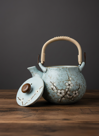 Sakura Tea Pot - handmade Japanese ceramic