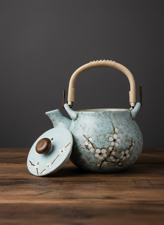 Sakura Tea Pot - handmade Japanese ceramic