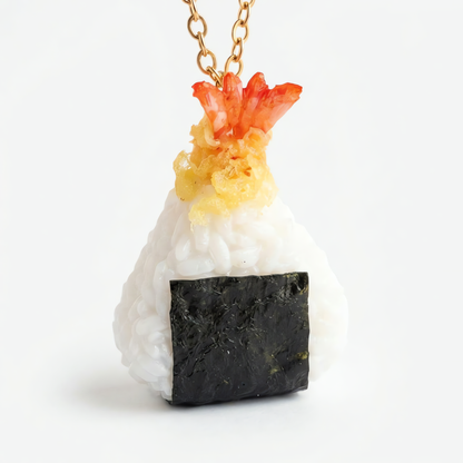 Handmade Japanese Ebi Onigiri Keyring